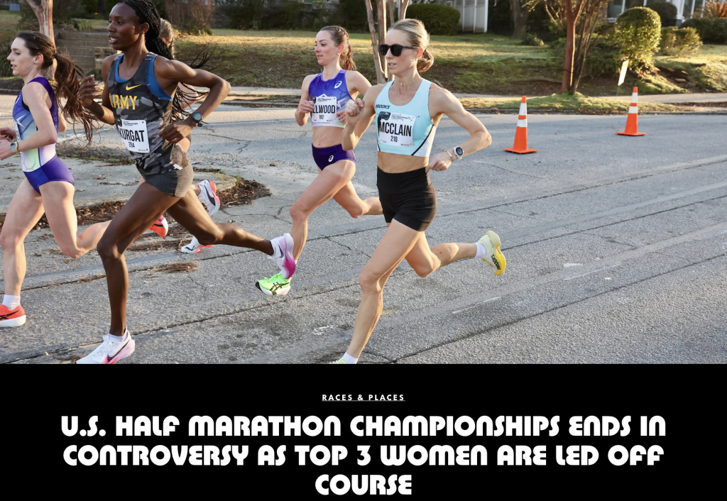 hthapp下载-官方引导车带错路！美国半程马拉松女子前三名集体无缘领奖台